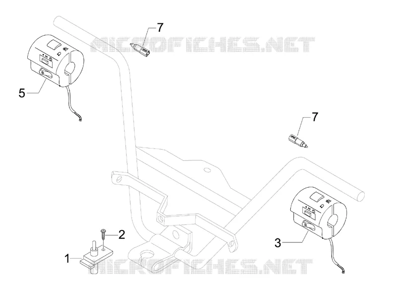 Inverseurs - Commutateurs - Boutons - Interrupteurs GILERA GILERA-SCOOTER 500 NEXUS 2008  Nexus E3