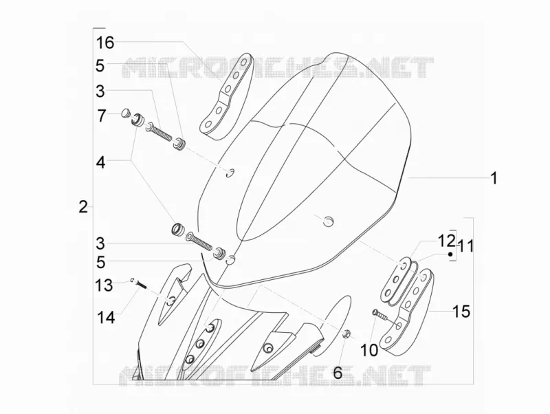 Pare-brise - Glaces GILERA GILERA-SCOOTER 500 NEXUS 2007  Nexus E3