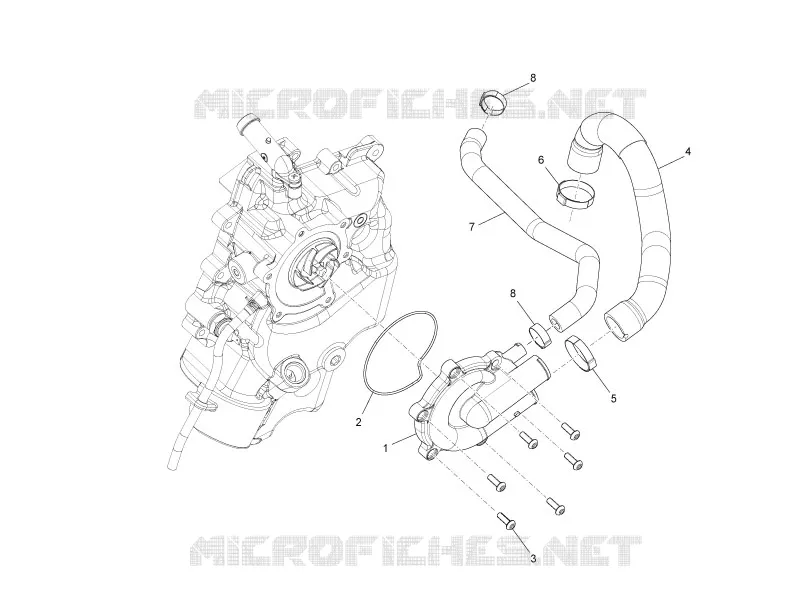 Pompe à eau GILERA GILERA-SCOOTER 500 NEXUS 2008  Nexus E3