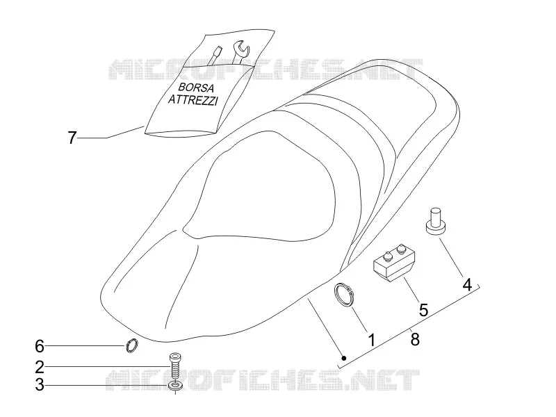 Selle/sieges GILERA GILERA-SCOOTER 500 NEXUS 2008  Nexus E3