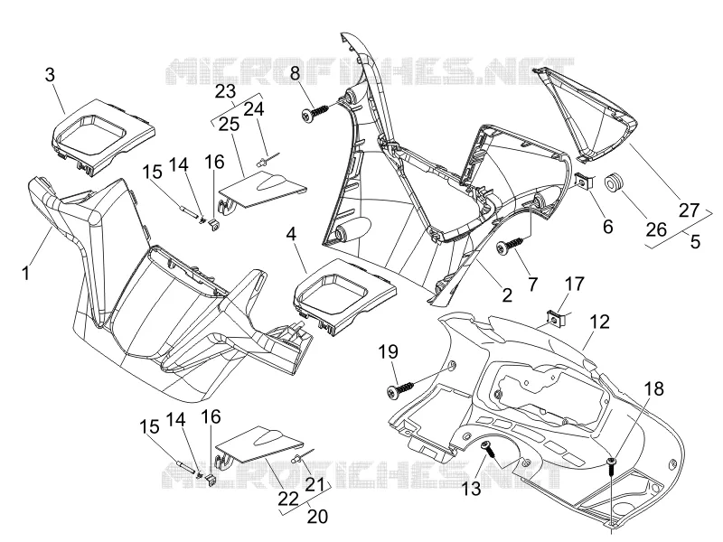 Couvertures guidon GILERA GILERA-SCOOTER 500 NEXUS 2009  Nexus E3