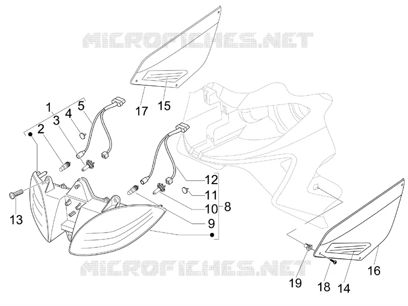 Eclairages avant - Clignotants GILERA GILERA-SCOOTER 500 NEXUS 2009  Nexus E3