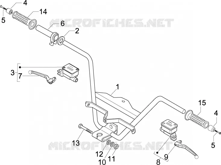 Guidon - Maître cylindre GILERA GILERA-SCOOTER 500 NEXUS 2010  Nexus E3
