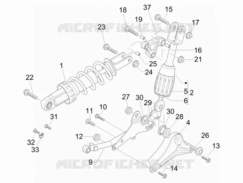 Suspension arrière - Amortisseur/s GILERA GILERA-SCOOTER 500 NEXUS 2010  Nexus E3