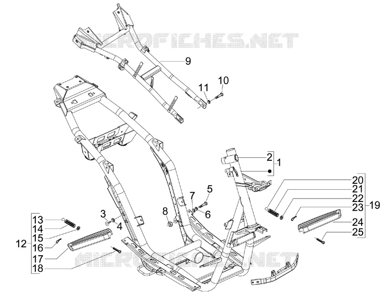 Châssis/coque GILERA GILERA-SCOOTER 125 RUNNER 2008  Runner ST 4T E3