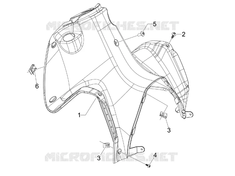 Coffre avant - Contre-tablier GILERA GILERA-SCOOTER 125 RUNNER 2009  Runner ST 4T E3