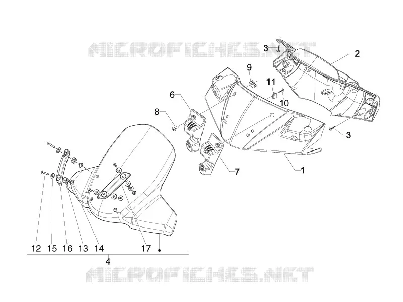 Couvertures guidon GILERA GILERA-SCOOTER 125 RUNNER 2010  Runner ST 4T E3