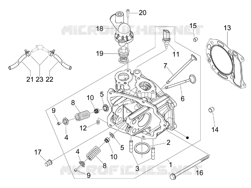 Ensemble culasse - Soupape GILERA GILERA-SCOOTER 125 RUNNER 2009  Runner ST 4T E3