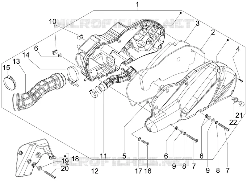 Filtre à air GILERA GILERA-SCOOTER 125 RUNNER 2015  Runner ST 4T E3