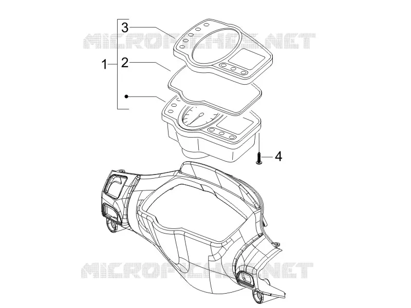 Groupe instruments - Cruscotto GILERA GILERA-SCOOTER 125 RUNNER 2014  Runner ST 4T E3