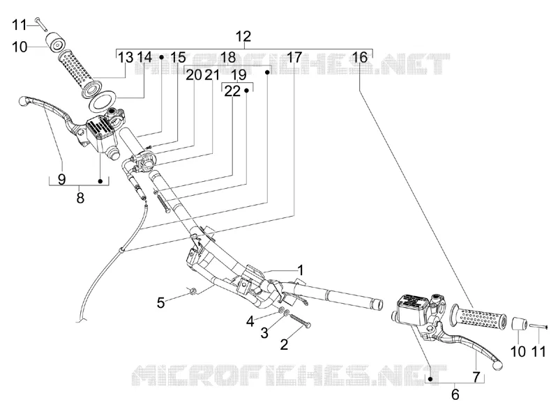 Guidon - Maître cylindre GILERA GILERA-SCOOTER 125 RUNNER 2011  Runner ST 4T E3