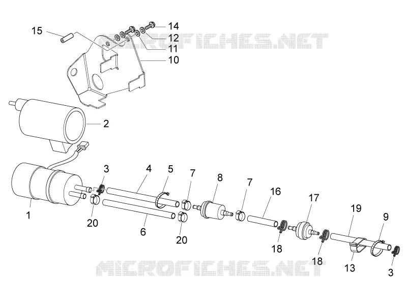 Instalation de l'alimentation GILERA GILERA-SCOOTER 125 RUNNER 2010  Runner ST 4T E3