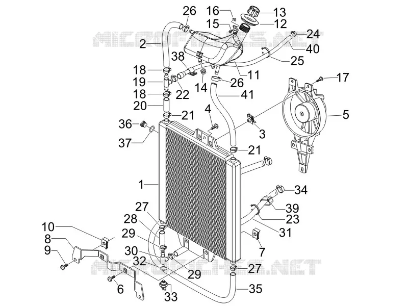 Instalation de refoidissement GILERA GILERA-SCOOTER 125 RUNNER 2014  Runner ST 4T E3