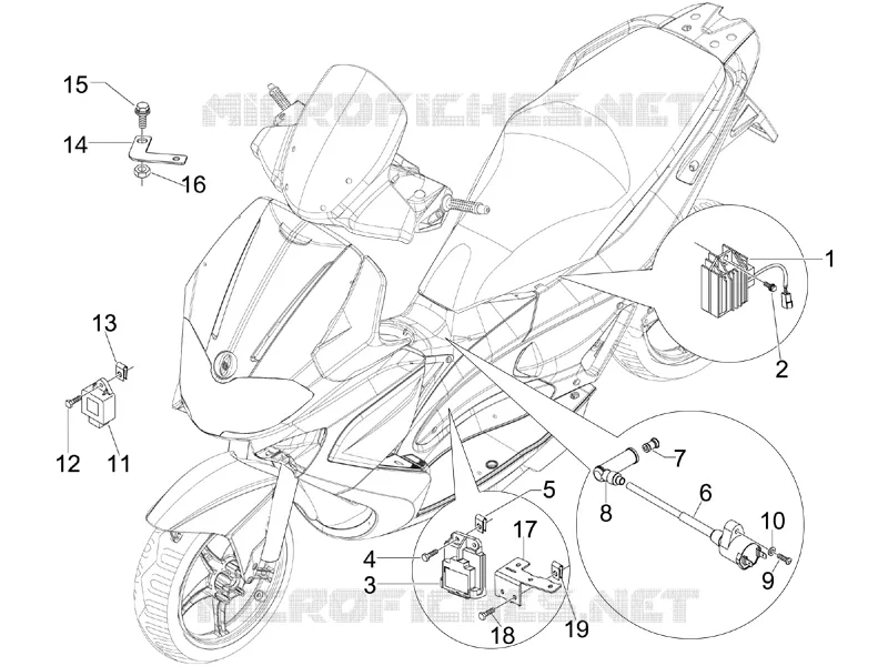 Régulateurs de tension - Centrales electroniques - Bobine H.T. GILERA GILERA-SCOOTER 125 RUNNER 2010  Runner ST 4T E3
