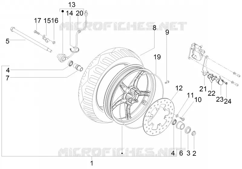 Roue avant GILERA GILERA-SCOOTER 125 RUNNER 2010  Runner ST 4T E3