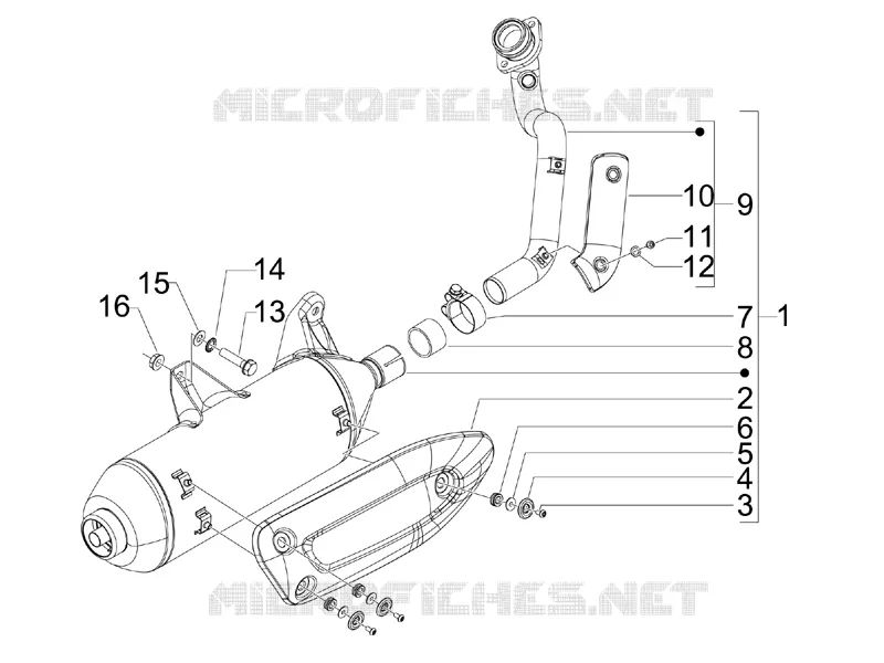 Silencieux GILERA GILERA-SCOOTER 125 RUNNER 2016  Runner ST 4T E3