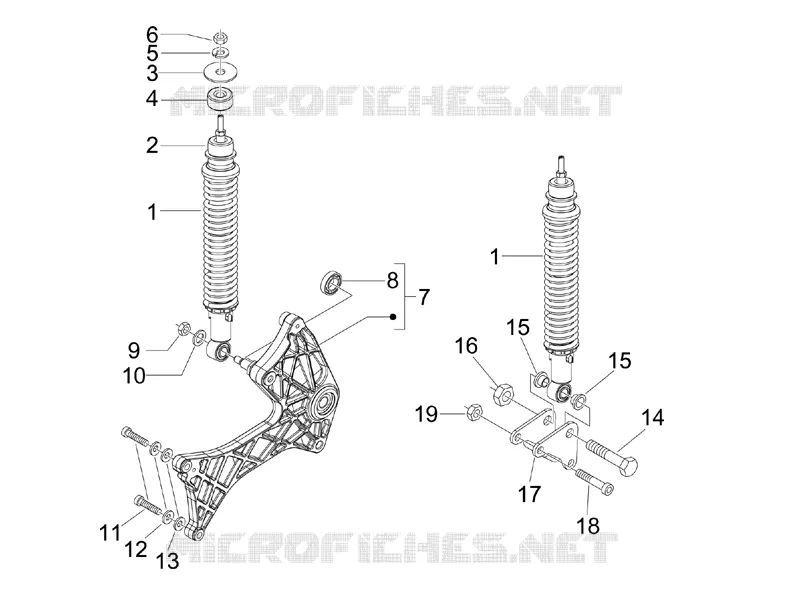 Suspension arrière - Amortisseur/s GILERA GILERA-SCOOTER 125 RUNNER 2013  Runner ST 4T E3