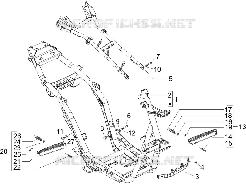 Châssis/coque GILERA GILERA-SCOOTER 125 RUNNER 2005  Runner VX 4T