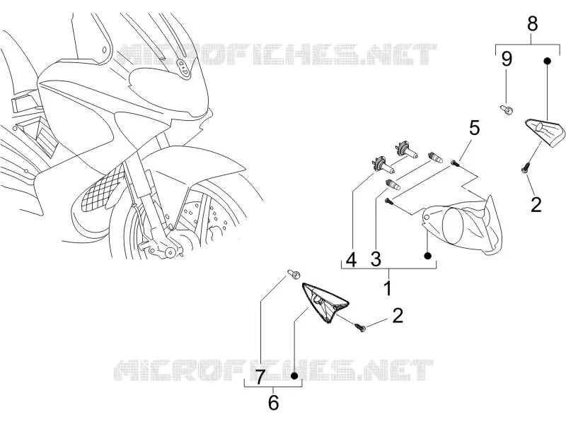 Eclairages avant - Clignotants GILERA GILERA-SCOOTER 125 RUNNER 2005  Runner VX 4T