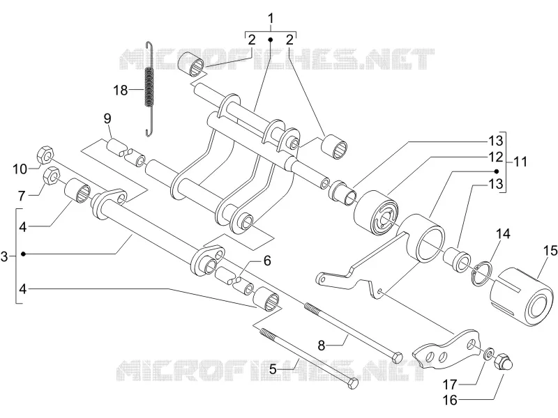 Bras oscillant GILERA GILERA-SCOOTER 125 RUNNER 2005  Runner VX 4T