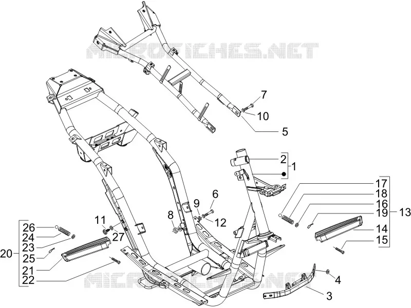 Châssis/coque GILERA GILERA-SCOOTER 125 RUNNER 2005  Runner VX 4T