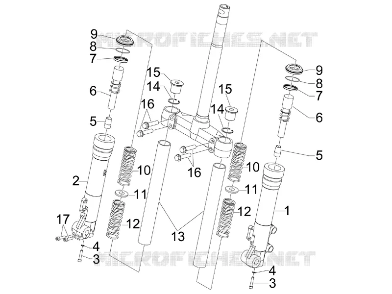 Composants de la fourche (Kayaba) GILERA GILERA-SCOOTER 125 RUNNER 2006  Runner VX 4T