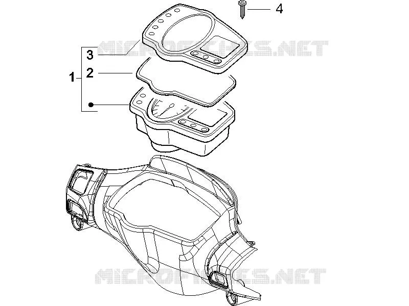 Groupe instruments - Cruscotto GILERA GILERA-SCOOTER 125 RUNNER 2005  Runner VX 4T