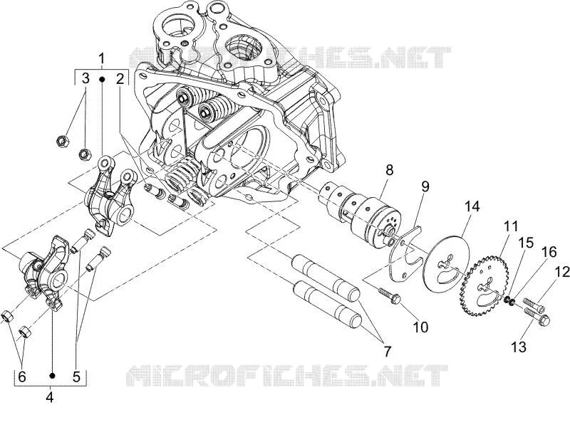 Groupe support balanciers GILERA GILERA-SCOOTER 125 RUNNER 2005  Runner VX 4T