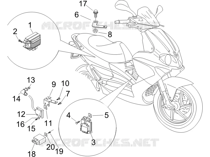 Régulateurs de tension - Centrales electroniques - Bobine H.T. GILERA GILERA-SCOOTER 125 RUNNER 2007  Runner VX 4T E3