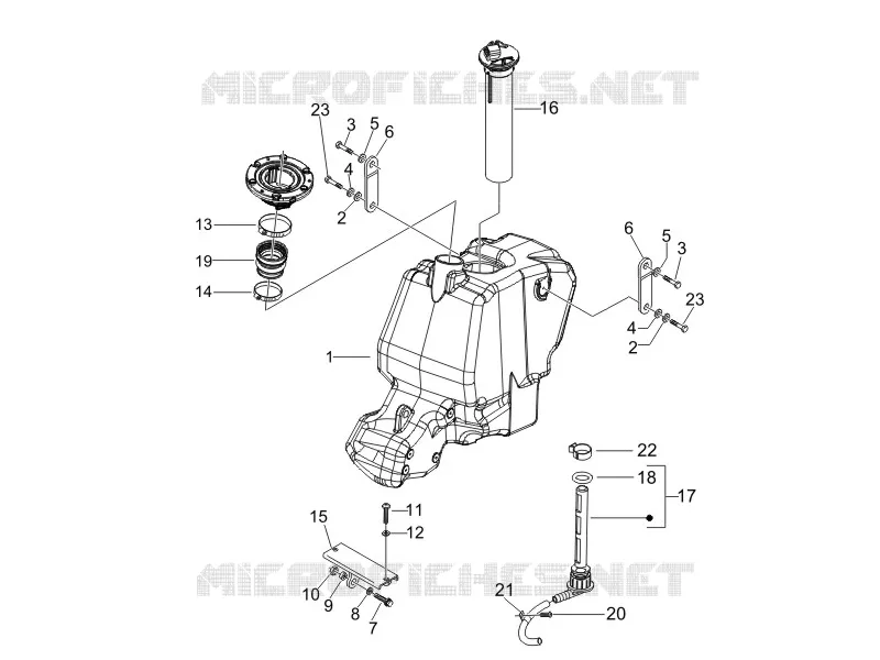 Réservoir carburant GILERA GILERA-SCOOTER 125 RUNNER 2007  Runner VX 4T E3