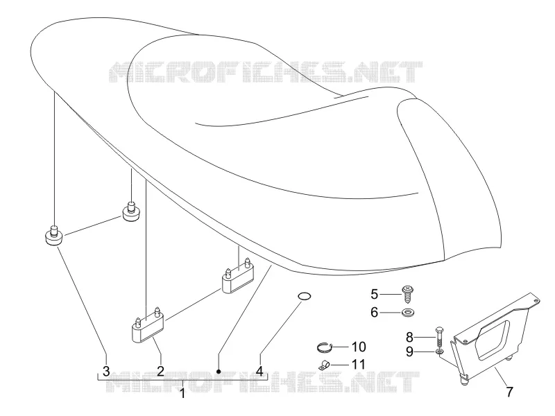 Selle/sieges GILERA GILERA-SCOOTER 125 RUNNER 2007  Runner VX 4T E3