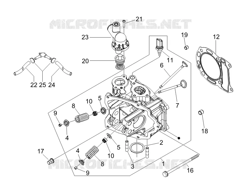 Ensemble culasse - Soupape GILERA GILERA-SCOOTER 125 RUNNER 2007  Runner VX 4T E3