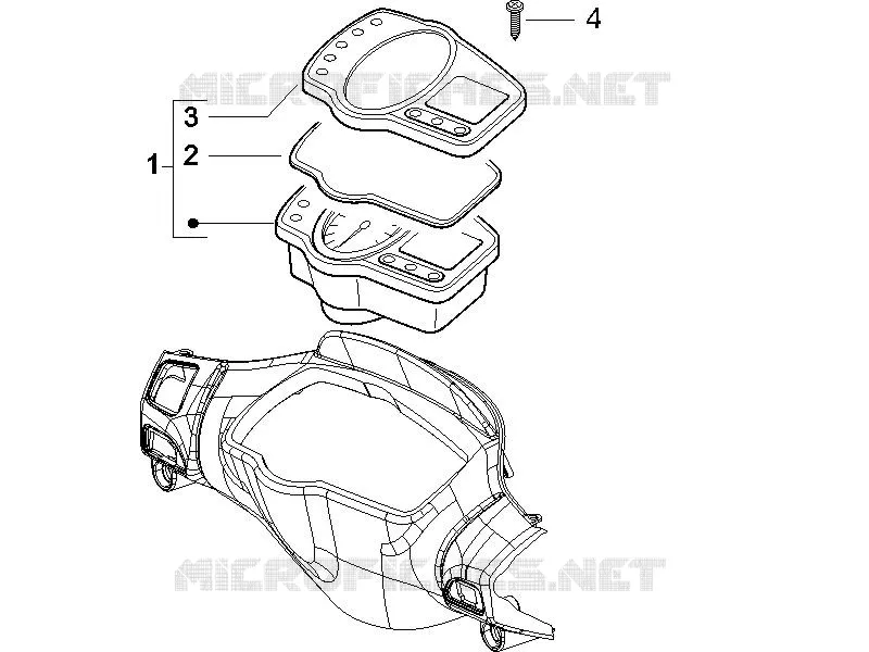 Groupe instruments - Cruscotto GILERA GILERA-SCOOTER 125 RUNNER 2007  Runner VX 4T E3 Serie Speciale