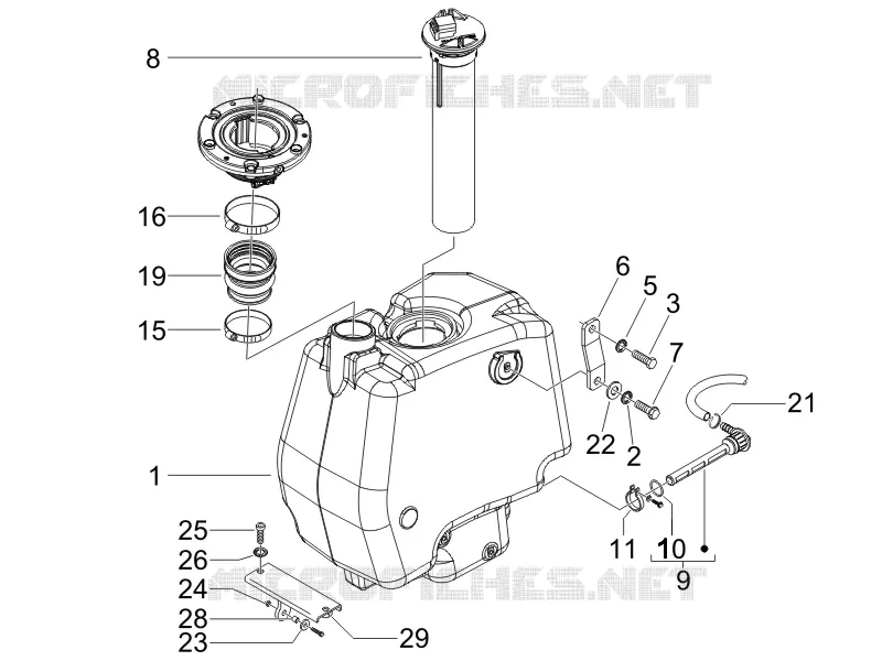Réservoir carburant GILERA GILERA-SCOOTER 125 RUNNER 2005  Runner VX 4T Race