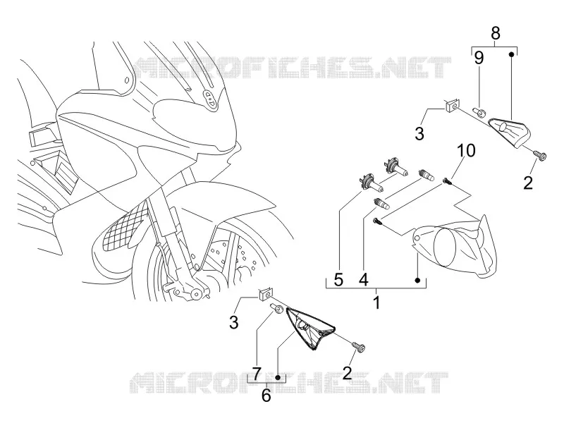 Eclairages avant - Clignotants GILERA GILERA-SCOOTER 125 RUNNER 2006  Runner VX 4T Race E3