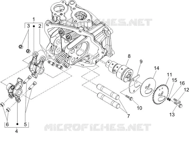 Groupe support balanciers GILERA GILERA-SCOOTER 125 RUNNER 2006  Runner VX 4T Race E3