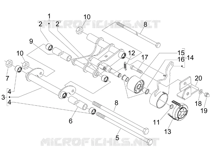 Bras oscillant GILERA GILERA-SCOOTER 125 RUNNER 2006  Runner VX 4T Race E3