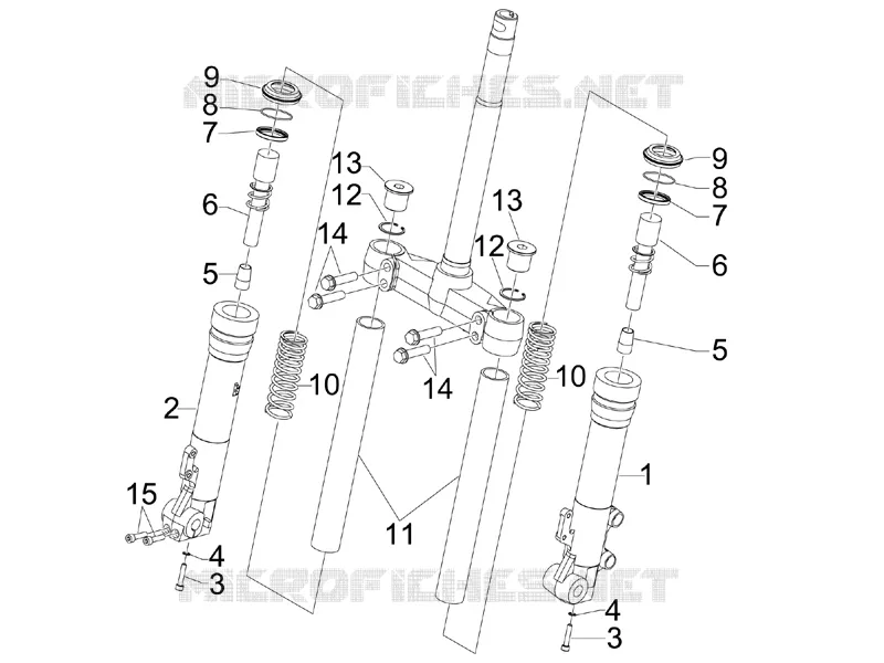 Composants de la fourche (Kayaba) GILERA GILERA-SCOOTER 125 RUNNER Other year  Runner VX 4T -SC