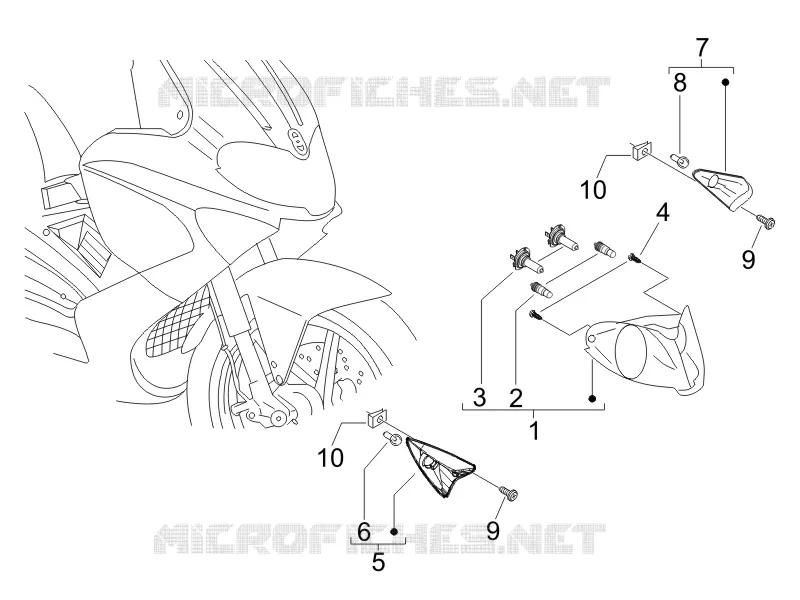 Eclairages avant - Clignotants GILERA GILERA-SCOOTER 125 RUNNER 2006  Runner VX 4T -SC