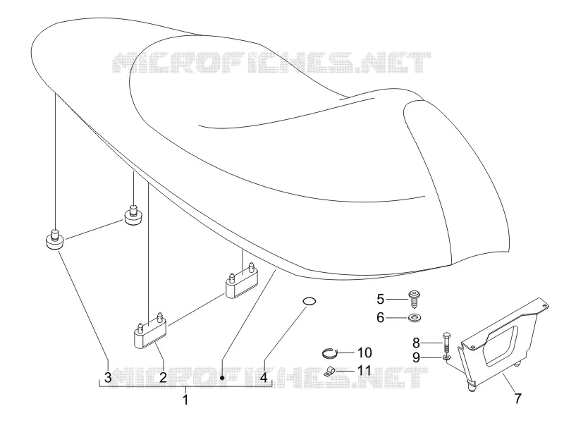 Selle/sieges GILERA GILERA-SCOOTER 125 RUNNER 2006  Runner VX 4T -SC- E3