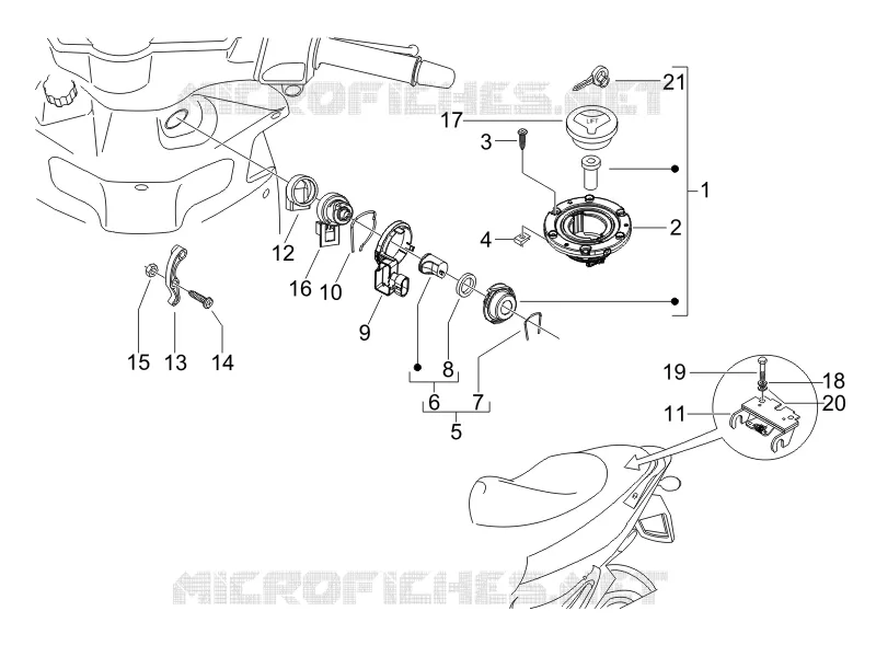 Serrures GILERA GILERA-SCOOTER 125 RUNNER 2006  Runner VX 4T -SC- E3