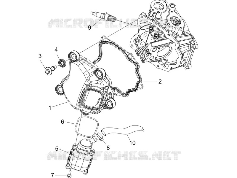 Couvercle culasse GILERA GILERA-SCOOTER 200 RUNNER 2006  Runner VXR 4T Race E3