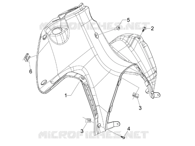 Coffre avant - Contre-tablier GILERA GILERA-SCOOTER 200 RUNNER 2011  Runner ST 4T E3