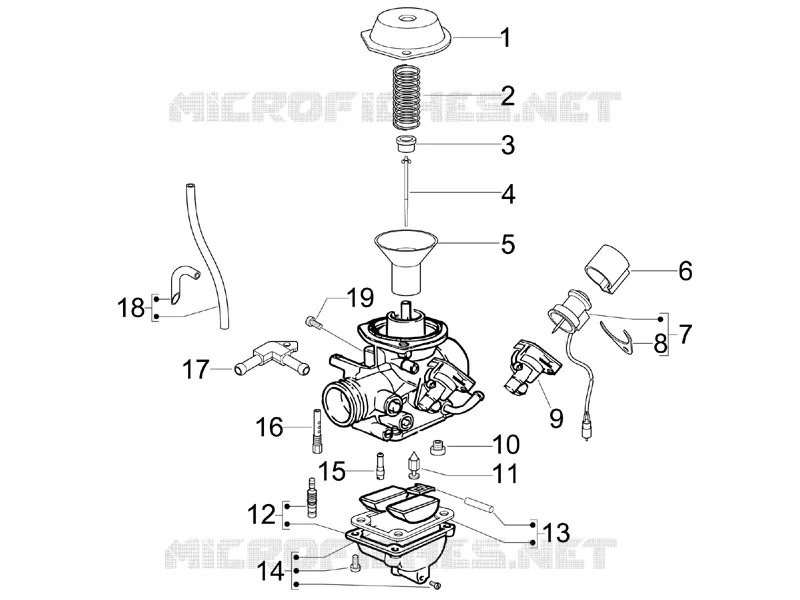 Composants de carburateur GILERA GILERA-SCOOTER 200 RUNNER 2009  Runner ST 4T E3