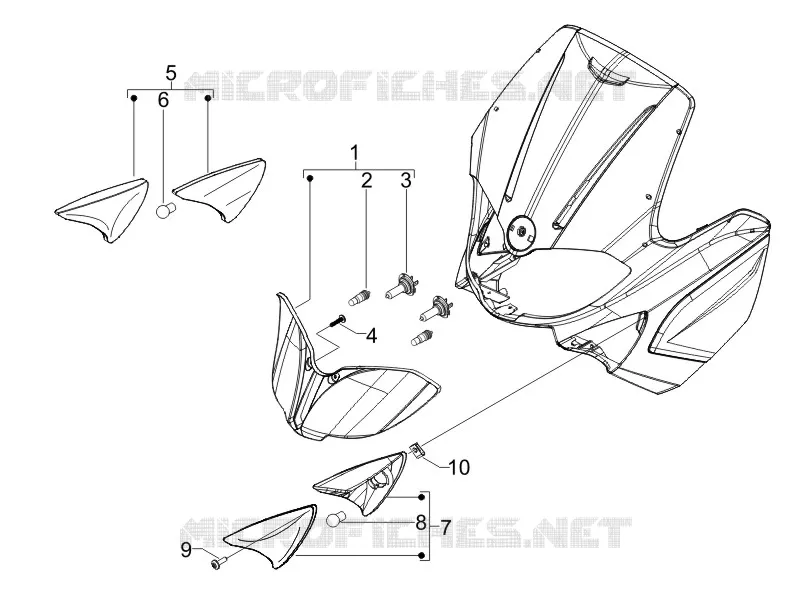Eclairages avant - Clignotants GILERA GILERA-SCOOTER 200 RUNNER 2009  Runner ST 4T E3