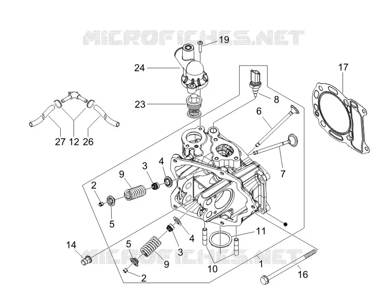Ensemble culasse - Soupape GILERA GILERA-SCOOTER 200 RUNNER 2006  Runner VXR 4T E3
