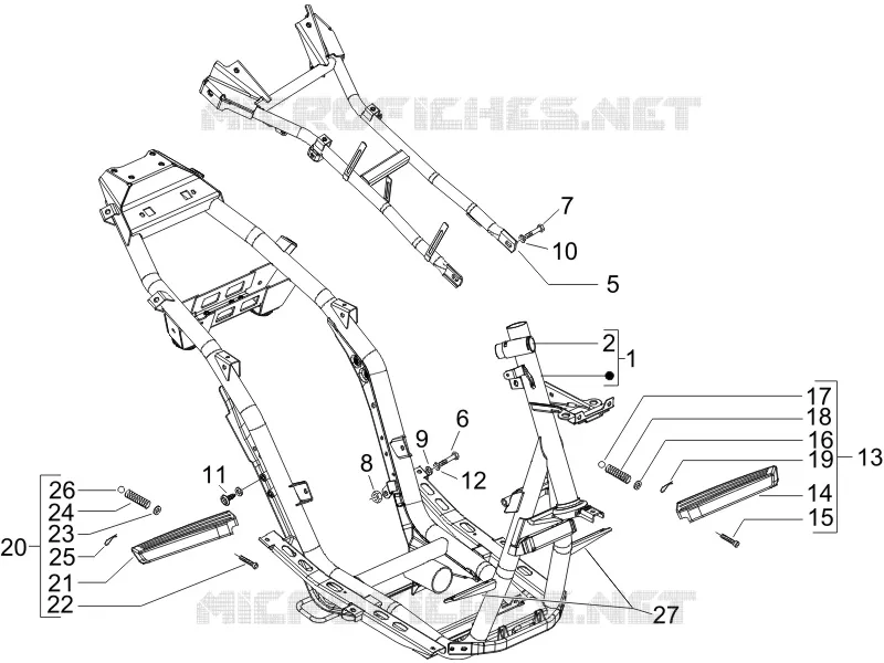 Châssis/coque GILERA GILERA-SCOOTER 200 RUNNER 2006  Runner VXR 4T Race