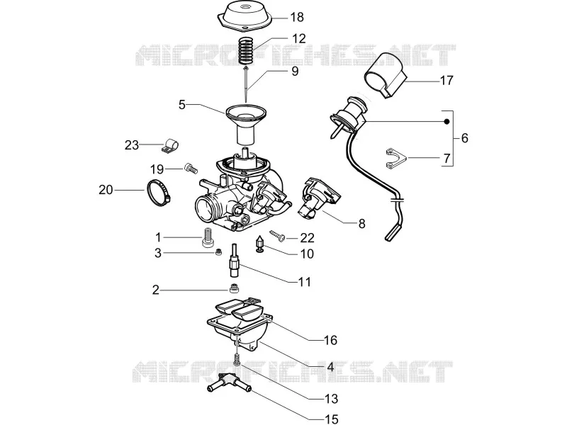 Composants de carburateur GILERA GILERA-SCOOTER 200 RUNNER 2006  Runner VXR 4T Race