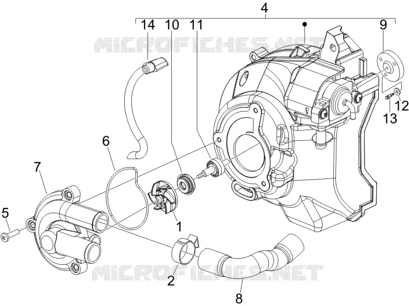 Pompe à eau GILERA GILERA-SCOOTER 200 RUNNER 2005  Runner VXR 4T Race