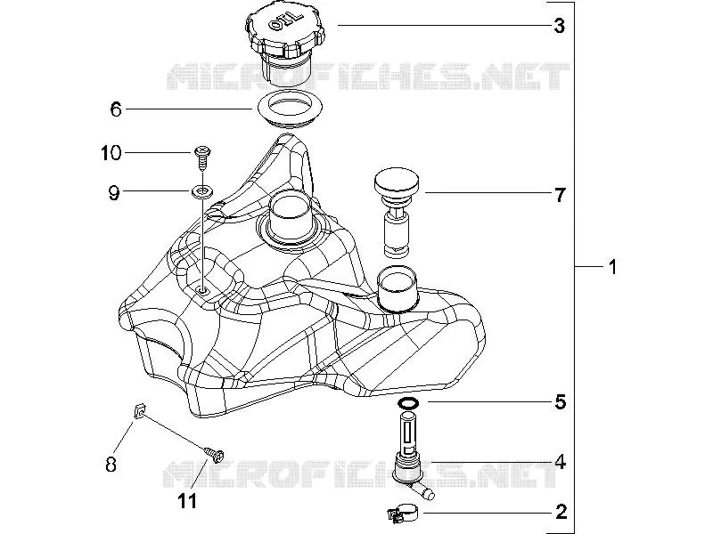 Réservoir huile GILERA GILERA-SCOOTER 50 RUNNER 2005  Runner Pure Jet